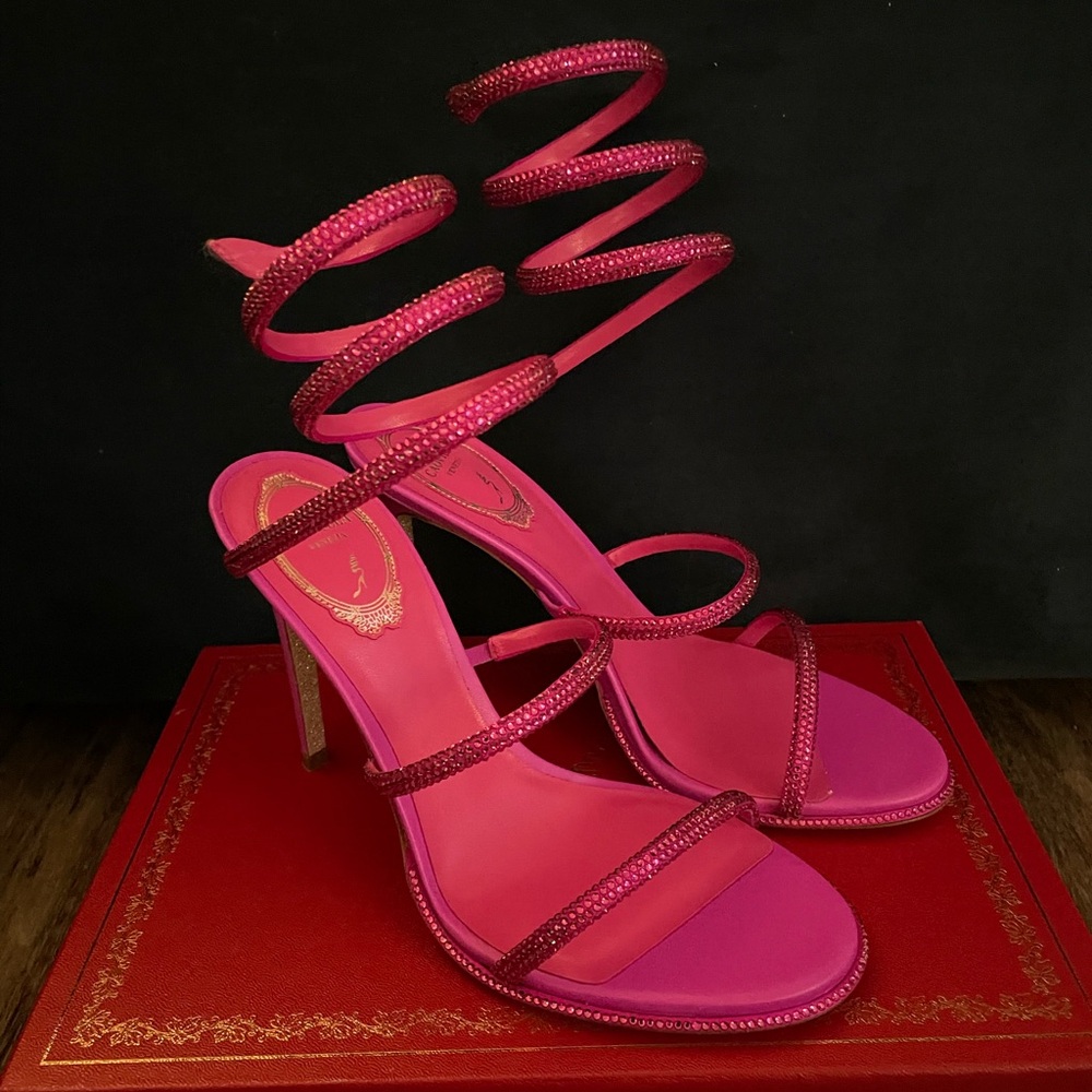 René Caovilla
105mm crystal-embellished sandals
